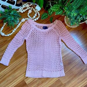 AMERICAN EAGLE AE 3/4 sleeve MESH SHEER sweater size XS Soft Girl Aesthetic